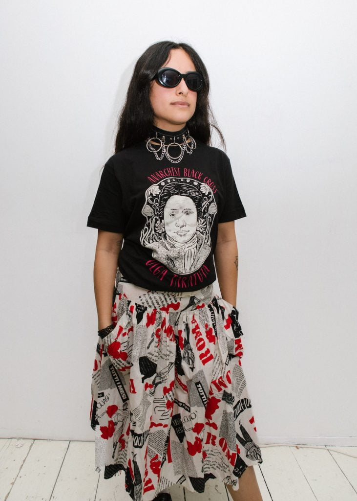 Anarchist Black Cross shirt | Photography by Ellie Ramsden for Freedom Press