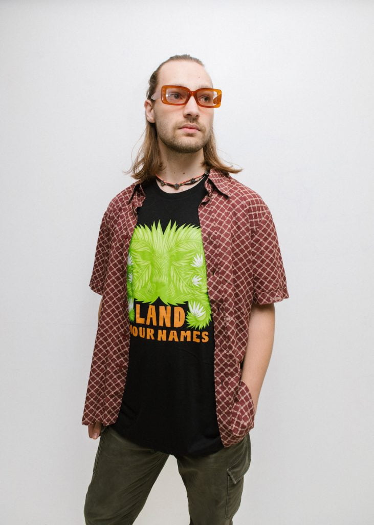 Land In Our Names shirt photography by Ellie Ramsden for Freedom Press