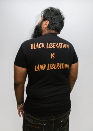Land In Our Names shirt photography by Ellie Ramsden for Freedom Press