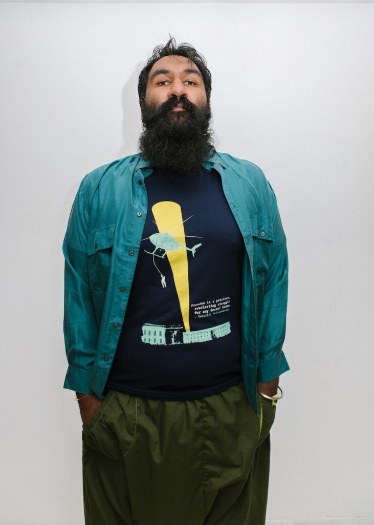 A Normal Life shirt Vassilis Palaiokostas | Photography by Ellie Ramsden for Freedom Press
