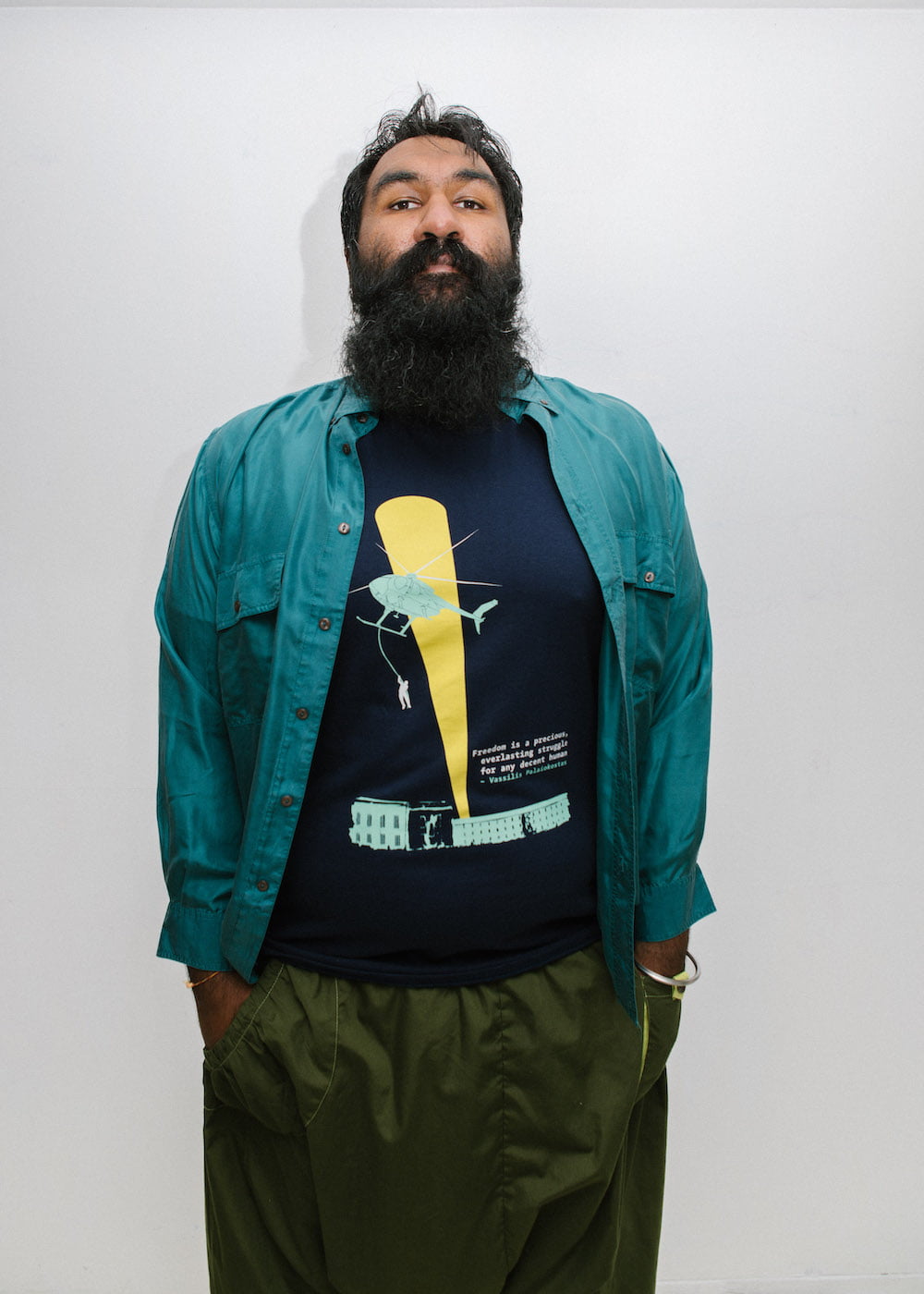 A Normal Life shirt Vassilis Palaiokostas | Photography by Ellie Ramsden for Freedom Press