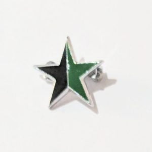 Black and Green Star Enamel Pin