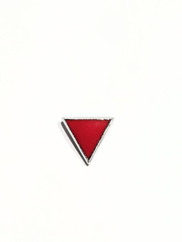 Red Triangle Anti Nazi Enamel Pin